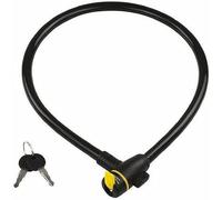 Lucchetto per bici Burg-Wächter con chiave, lucchetto a cavo 560 90 con staffa, dispositivo antifurto, lucchetto a cavo in acciaio, lucchetto a cavo, lunghezza 90 cm, Ø 15 mm, colori assortiti.
