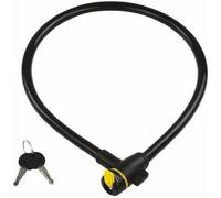 Burg-Wächter Lucchetto a Cavo 560 90, Chiave, Plastica Nera, Antifurto, 90 cm, Ø