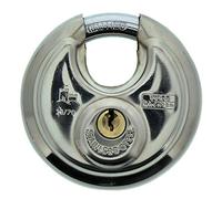BURG-WÄCHTER Lucchetto ad Arco, Lucchetto con Chiave, Spessore Arco 10 mm, Corpo in Acciaio Inox, Serratura in Ottone, Protezione Anti-taglio, Circle 21 70 SB