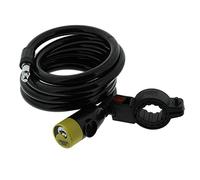 Burg-Wächter lucchetto per bici con 4 chiave, lucchetto a spirale 340 180 L con supporto, dispositivo antifurto, lucchetto a fune, lungo 180 cm, Ø 12 mm, colori assortiti