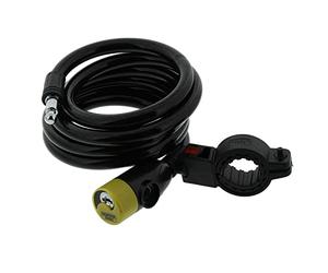 Burg-Wächter lucchetto per bici con 4 chiave, lucchetto a spirale 340 180 L con supporto, dispositivo antifurto, lucchetto a fune, lungo 180 cm, Ø 12 mm, colori assortiti