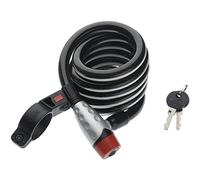 Lucchetto per bicicletta Burg-Wächter con chiave, lucchetto a spirale 1650 180 REFLEX con staffa, dispositivo antifurto, lucchetto con cavo in acciaio, lungo 180 cm, Ø 15 mm.