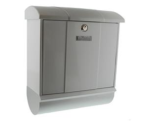 Burg-Wächter Olymp 91600 W Cassetta Postale con Scomparto per Giornali Integrato, Bianco