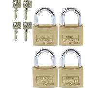 BURG-WÄCHTER - Set di lucchetti 4 pezzi ad apertura con chiave unica 40