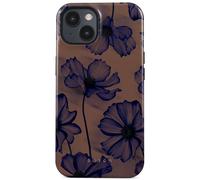 Burga, Custodia per iPhone 15 Elegante Motivo Velvet Night, Viola scuro