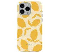 Burga, Custodia per iPhone 15 Pro Elegante Motivo Lemon Tart, Giallo