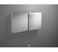burgbad Badu armoire de toilette, avec 2 portes, charnières à droite, largeur 120cm, SFTV120RF3695G0196, SFTV120RF3695G0196, Colorazione: Rovere decoro Cashmere / Rovere decoro Cashmere, listello mani