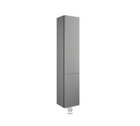 burgbad Badu Armoire haute, avec 2 portes, hauteur 176cm, version droite, HSIE035RF3692C0037G0196, HSIE035RF3692C0037G0196, Colorazione: Grigio lino lucido / Grigio lino lucido, striscia della manigli