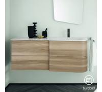 Burgbad Badu mobile con lavabo, 4 scomparti estraibili, SFUG122RF3697C0001G0196, Badu [Mobili da Bagno > Mobili con Lavabo Integrato]