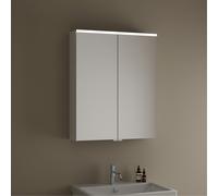 Armoires de toilette burgbad Eqio avec éclairage LED à poser, 2 portes, 650x800x170mm, SPGS065F2009, SPGS065F2009, Corpo: Bianco lucido