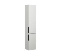 burgbad Eqio Armoire haute 2 portes, charnières à droite, 1760x350x320mm, HSFB035RF6582G0252, HSFB035RF6582G0252, Colorazione: Bianco opaco / Bianco opaco, maniglia nera opaca G0252