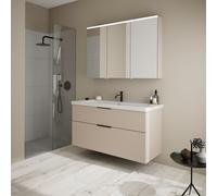 Burgbad Eqio lavabo con mobile, con armadietto a specchio, SFAN123LF6583C0001G0200CH, Eqio [Mobili da Bagno > Set Mobili da Bagno]