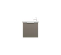 burgbad Eqio lavabo en céramique avec meuble sous-lavabo, 530x315x520mm, SFPF053F2010C0001G0146, SFPF053F2010C0001G0146, Colorazione: Grigio lucido / Grigio lucido, maniglia cromata G0146