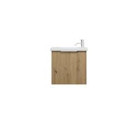 burgbad Eqio lavabo en céramique avec meuble sous-lavabo, 530x315x520mm, SFPF053F5662C0001G0146, SFPF053F5662C0001G0146, Colorazione: Decoro urbano in rovere / Decoro urbano in rovere, maniglia cromat