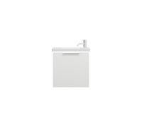 burgbad Eqio lavabo en céramique avec meuble sous-lavabo et éclairage LED, 530x315x540mm, SFPQ053F2009C0001G0146, SFPQ053F2009C0001G0146, Colorazione: Bianco lucido / Bianco lucido, maniglia cromata G