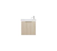burgbad Eqio lavabo en céramique avec meuble sous-lavabo et éclairage LED, 530x315x540mm, SFPQ053F3180C0001G0146, SFPQ053F3180C0001G0146, Colorazione: Rovere Decor Cashmere / Rovere Decor Cashmere Dec