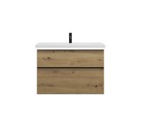 burgbad Eqio lavabo en céramique avec meuble sous-lavabo et éclairage LED, largeur 930mm, SEZA093F5662C0001G0252, SEZA093F5662C0001G0252, Colorazione: Rovere decoro Urban / Rovere decoro Urban, fascia