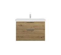 burgbad Eqio lavabo en céramique avec meuble sous-lavabo et éclairage LED, largeur 930mm, SEZA093F5662C0001G0146, SEZA093F5662C0001G0146, Colorazione: Decoro urbano in rovere / Decoro urbano in rovere