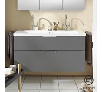 Burgbad Eqio lavabo in ceramica con mobile, 2 scomparti estraibili, SEYR123F2010C0001G0146, Eqio [Mobili da Bagno > Mobili con Doppio Lavabo]