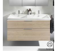 Burgbad Eqio lavabo in ceramica con mobile, 2 scomparti estraibili, SEZC123F3180C0001G0146, Eqio [Mobili da Bagno > Mobili da Bagno con Lavabo Integrato]