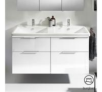 Burgbad Eqio lavabo in ceramica con mobile, 4 scomparti estraibili, SEZD123F2009C0001G0146, Eqio [Mobili da Bagno > Mobili da Bagno con Lavabo Integrato]