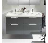 Burgbad Eqio lavabo in ceramica con mobile, 4 scomparti estraibili, SEZD123F2010C0001G0146, Eqio [Mobili da Bagno > Mobili da Bagno con Lavabo Integrato]