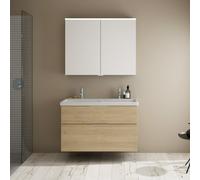 Burgbad Eqio mobile con doppio lavabo, con armadietto a specchio, SFAO103F3180C0001G0146, Eqio [Mobili da Bagno > Set Mobili da Bagno]