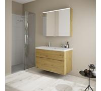 Burgbad Eqio mobile con doppio lavabo, con armadietto a specchio, SFAO103F5662C0001G0146, Eqio [Mobili da Bagno > Set Mobili da Bagno]