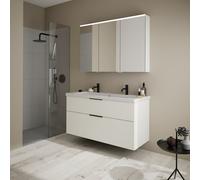 Burgbad Eqio mobile con doppio lavabo, con armadietto a specchio, SFAO123RF2009C0001G0200, Eqio [Mobili da Bagno > Set Mobili da Bagno]