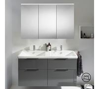 Burgbad Eqio mobile con doppio lavabo, con armadietto a specchio, SFAQ123RF2010C0001G0200, Eqio [Mobili da Bagno > Set Mobili da Bagno]