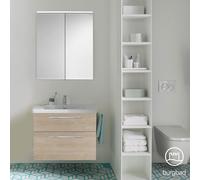 Burgbad Eqio mobile con lavabo, con armadietto a specchio, SFAN083F3180C0001P95, Eqio [Mobili da Bagno > Set Mobili da Bagno]