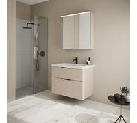 Burgbad Eqio mobile con lavabo, con armadietto a specchio, SFAN083F6583C0001G0200, Eqio [Mobili da Bagno > Set Mobili da Bagno]
