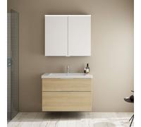 Burgbad Eqio mobile con lavabo, con armadietto a specchio, SFAN093F3180C0001G0146, Eqio [Mobili da Bagno > Set Mobili da Bagno]