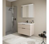 Burgbad Eqio mobile con lavabo, con armadietto a specchio, SFAN093F6583C0001G0200CH, Eqio [Mobili da Bagno > Set Mobili da Bagno]