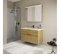 Burgbad Eqio mobile con lavabo, con armadietto a specchio, SFAN103F5662C0001G0200, Eqio [Mobili da Bagno > Set Mobili da Bagno]