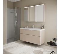 Burgbad Eqio mobile con lavabo, con armadietto a specchio, SFAN123LF6583C0001G0146, Eqio [Mobili da Bagno > Set Mobili da Bagno]