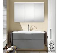 Burgbad Eqio mobile con lavabo, con armadietto a specchio, SFAN123RF2010C0001G0146, Eqio [Mobili da Bagno > Set Mobili da Bagno]