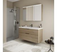 Burgbad Eqio mobile con lavabo, con armadietto a specchio, SFAN123RF6423C0001G0200CH, Eqio [Mobili da Bagno > Set Mobili da Bagno]
