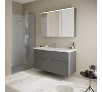 Burgbad Eqio mobile con lavabo, con armadietto a specchio, SFAN123RF6584C0001G0146, Eqio [Mobili da Bagno > Set Mobili da Bagno]