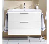 Burgbad Eqio mobile con lavabo in ceramica, 2 scomparti estraibili, SEZA093F2009C0001G0146, Eqio [Mobili da Bagno > Mobili con Lavabo Integrato]