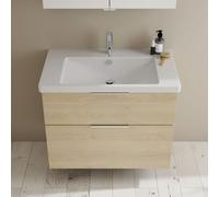 Burgbad Eqio mobile con lavabo in ceramica integrato, 2 scomparti estraibili, SEYQ083F3180C0001G0146, Eqio [Mobili da Bagno > Mobili con Lavabo Integrato]