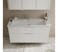 Burgbad Eqio mobile con lavabo in ceramica integrato, 2 scomparti estraibili, SEYQ123F2009C0001G0146, Eqio [Mobili da Bagno > Mobili con Lavabo Integrato]
