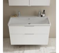 Burgbad Eqio mobile con lavabo in ceramica integrato, 2 scomparti estraibili, SEYR103F2009C0001G0146, Eqio [Mobili da Bagno > Mobili con Doppio Lavabo]
