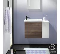 Burgbad Eqio mobile con lavabo in ceramica integrato, SFPF071RF2012C0001G0200, Eqio [Mobili da Bagno > Mobile con Lavamani]
