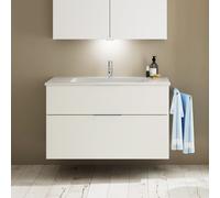 Burgbad Eqio mobile con lavabo in composto minerale, 2 scomparti estraibili, SHCB102F2009C0001G0146, Eqio [Mobili da Bagno > Mobili con Lavabo Integrato]