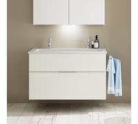 Burgbad Eqio mobile con lavabo in composto minerale integrato, 2 scomparti estraibili, SHCS102F2009C0001G0146, Eqio [Mobili da Bagno > Mobili con Doppio Lavabo]