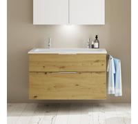 Burgbad Eqio mobile con lavabo in composto minerale integrato, 2 scomparti estraibili, SHCS102F5662C0001G0146, Eqio [Mobili da Bagno > Mobili con Doppio Lavabo]