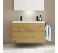 Burgbad Eqio mobile con lavabo in composto minerale integrato, 2 scomparti estraibili, SHCS102F5662C0001G0200, Eqio [Mobili da Bagno > Mobili con Doppio Lavabo]