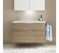 Burgbad Eqio mobile con lavabo in composto minerale integrato, 2 scomparti estraibili, SHCS102F6423C0001G0146, Eqio [Mobili da Bagno > Mobili con Doppio Lavabo]