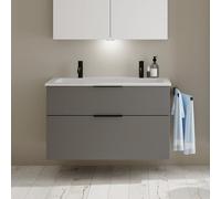 Burgbad Eqio mobile con lavabo in composto minerale integrato, 2 scomparti estraibili, SHCS102F6584C0001G0200, Eqio [Mobili da Bagno > Mobili con Doppio Lavabo]
